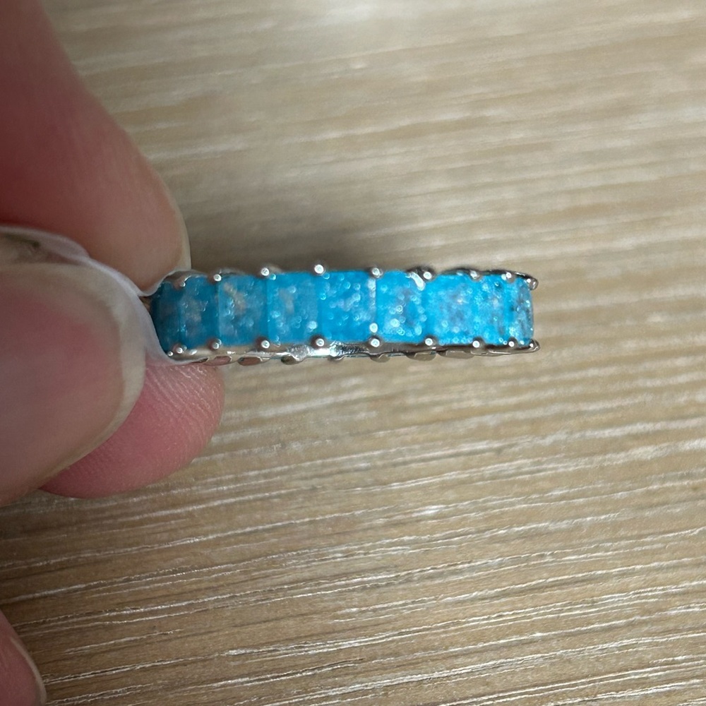 Aquamarine lab created band